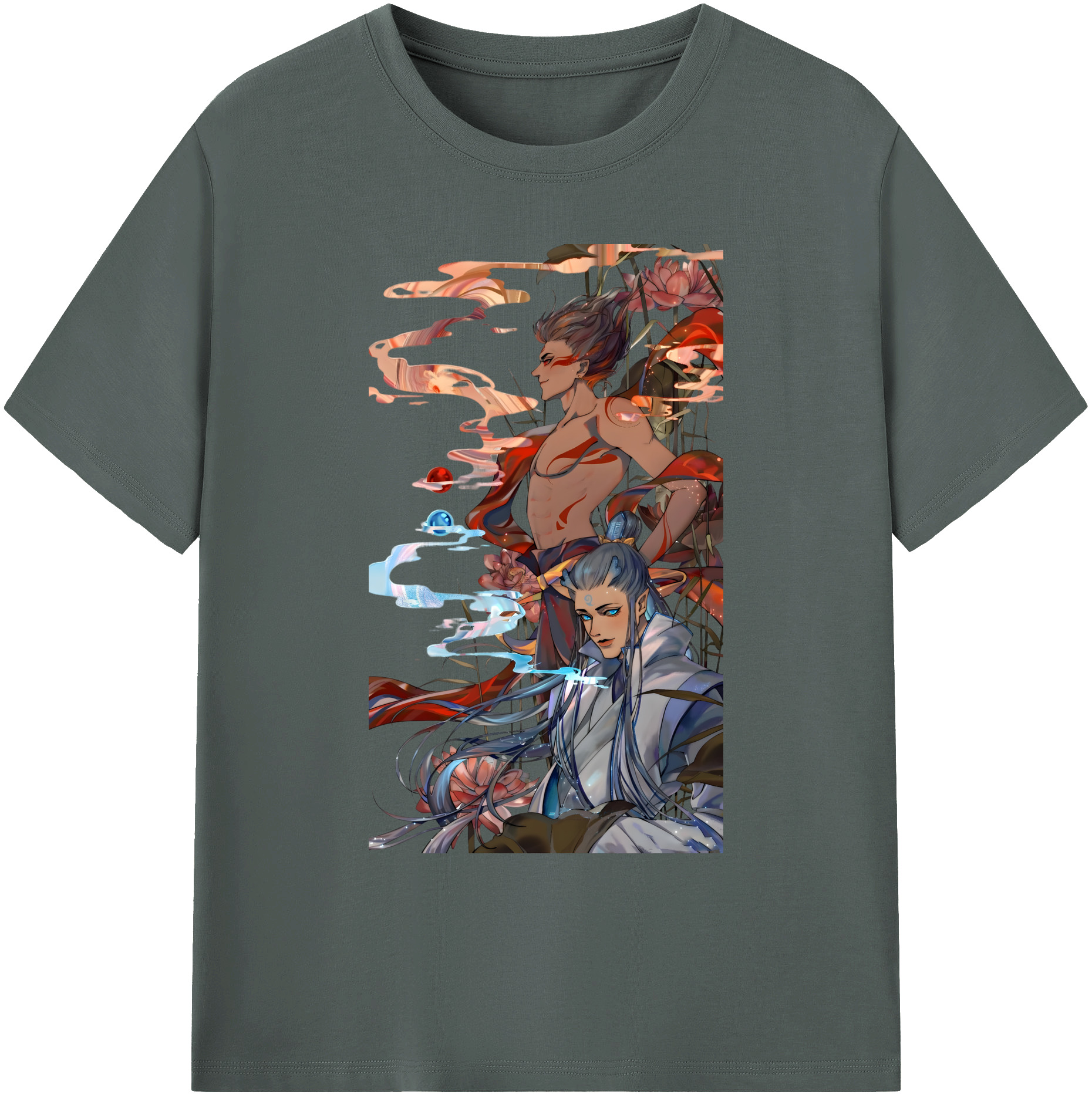 （画像用） Ne Zha 2 ナタ 魔童の大暴れ 綿100％ メンズ半袖Tシャツ｜肌触りやわらか＆通気性